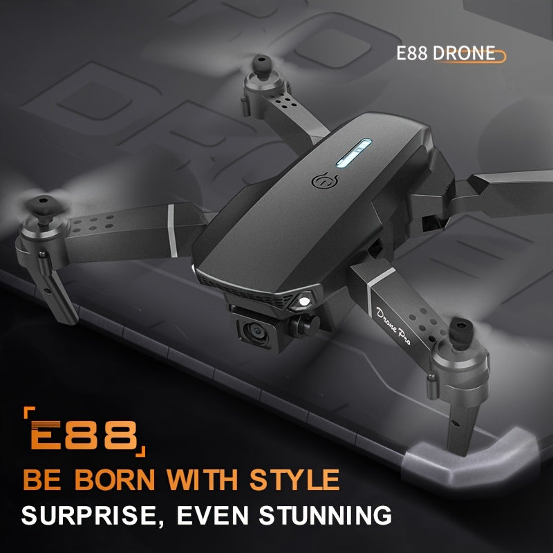 E88 Quadcopter Drone with Dual HD Cameras, One-Key Return, WiFi Connection, 4-Spinner Control, USB Charging, 85g Max Takeoff - Ideal for Christmas, Halloween, Thanksgiving Gift