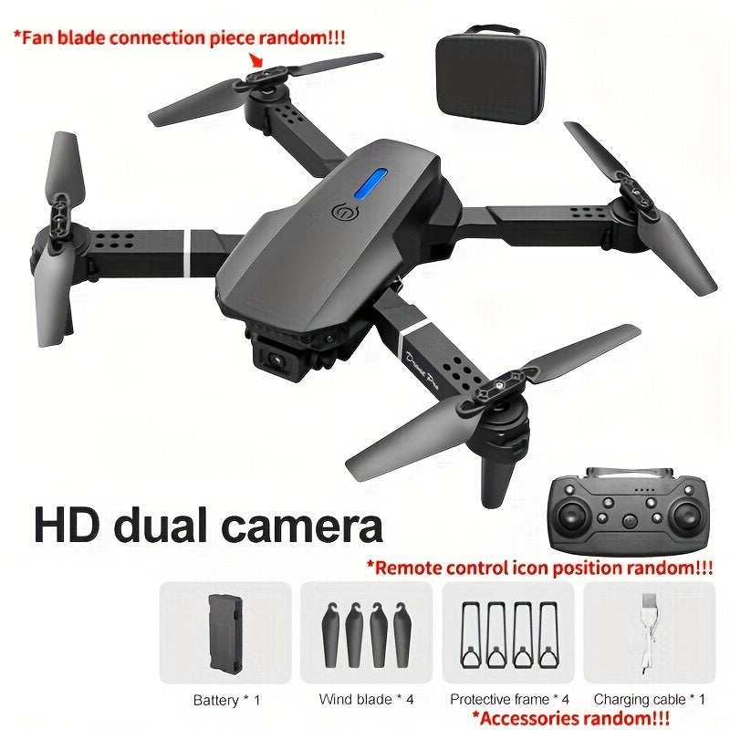 E88 Quadcopter Drone with Dual HD Cameras, One-Key Return, WiFi Connection, 4-Spinner Control, USB Charging, 85g Max Takeoff - Ideal for Christmas, Halloween, Thanksgiving Gift