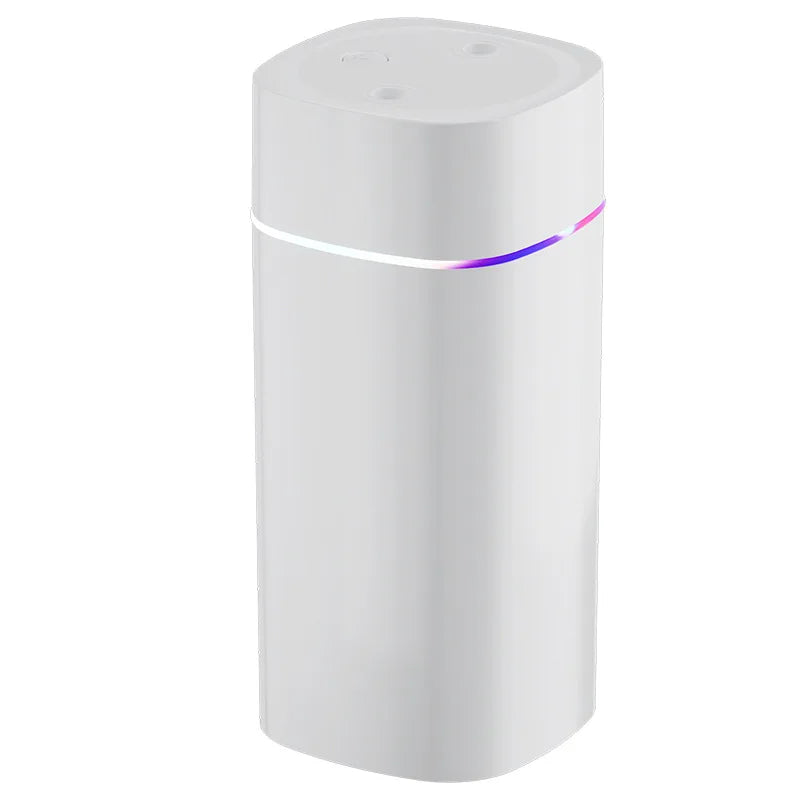 Dual-Nozzle USB Humidifier | 800ml/H Super Mist & Ultra Quiet | Car/Home Moisturizing Device