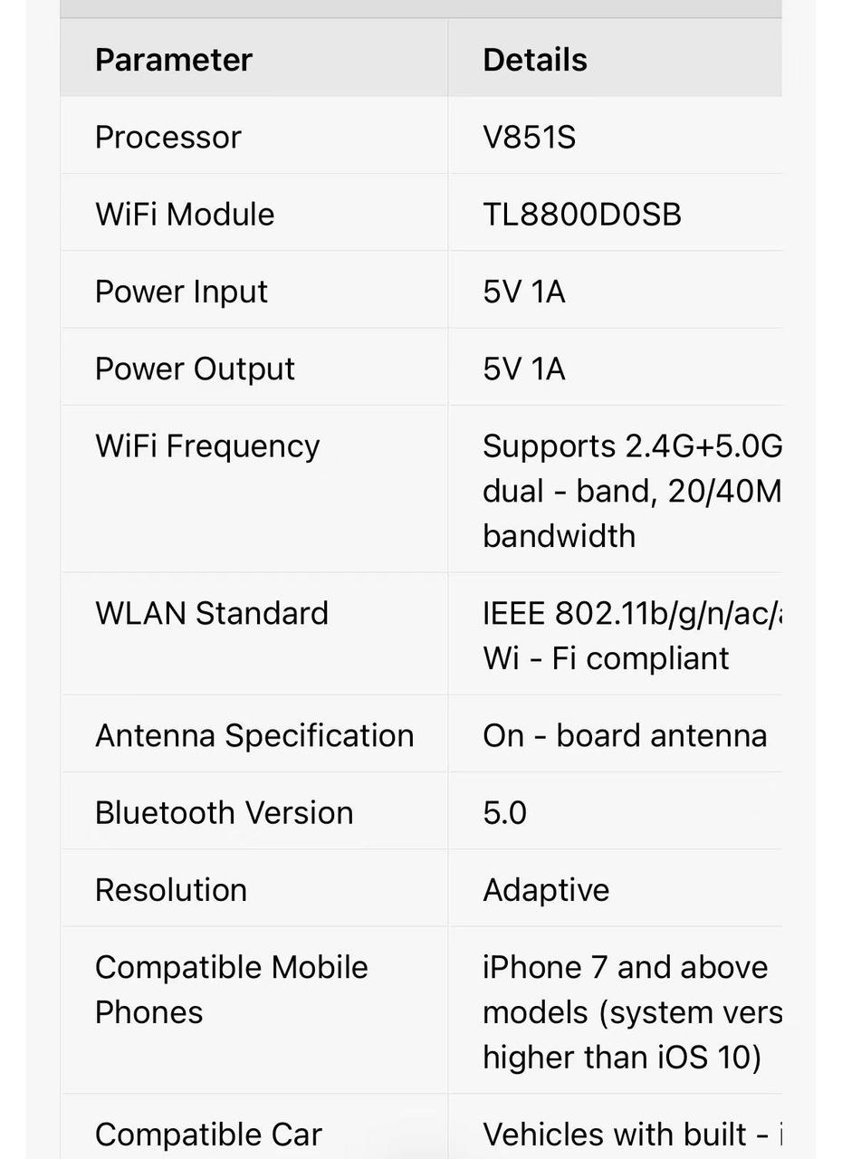 2-in-1 Wireless Adapter for Android Auto & Apple CarPlay, Plug & Play, Wi-Fi 6, Bluetooth 5.2, Compatible with iPhone 6+ / Android 11+, Includes USB-A/Type-C