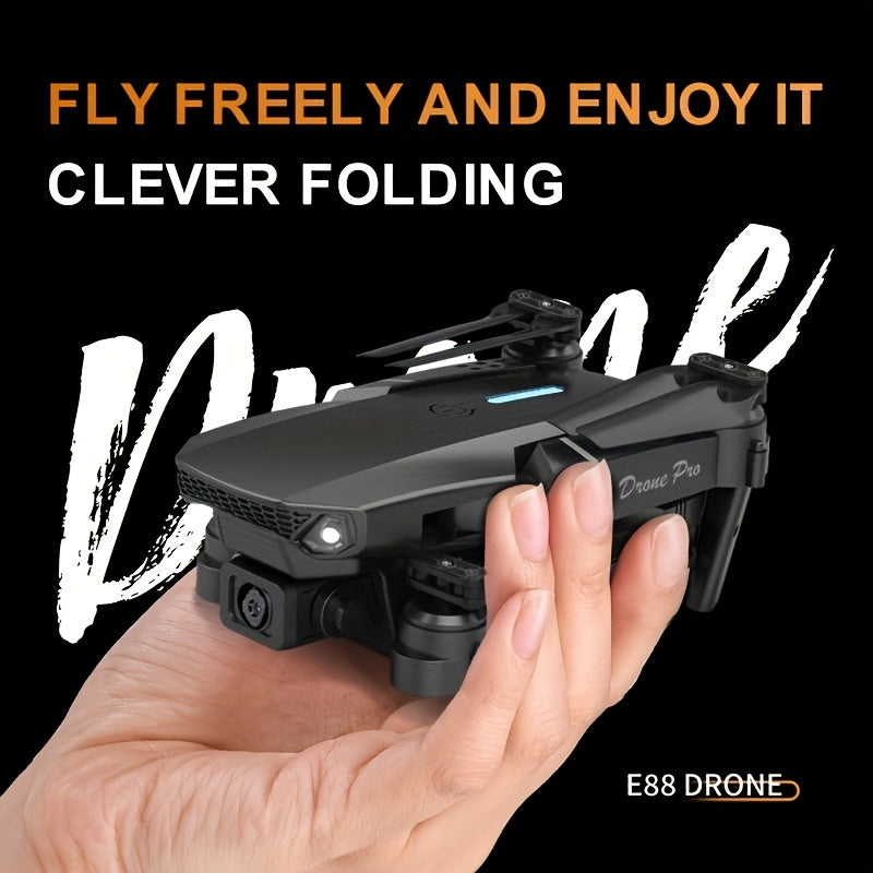 E88 Quadcopter Drone with Dual HD Cameras, One-Key Return, WiFi Connection, 4-Spinner Control, USB Charging, 85g Max Takeoff - Ideal for Christmas, Halloween, Thanksgiving Gift