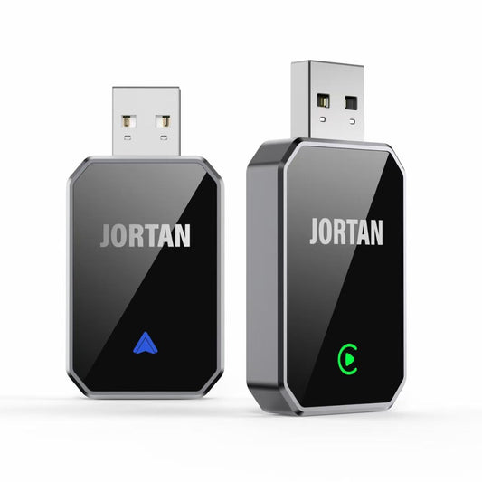 2-in-1 Wireless Adapter for Android Auto & Apple CarPlay, Plug & Play, Wi-Fi 6, Bluetooth 5.2, Compatible with iPhone 6+ / Android 11+, Includes USB-A/Type-C
