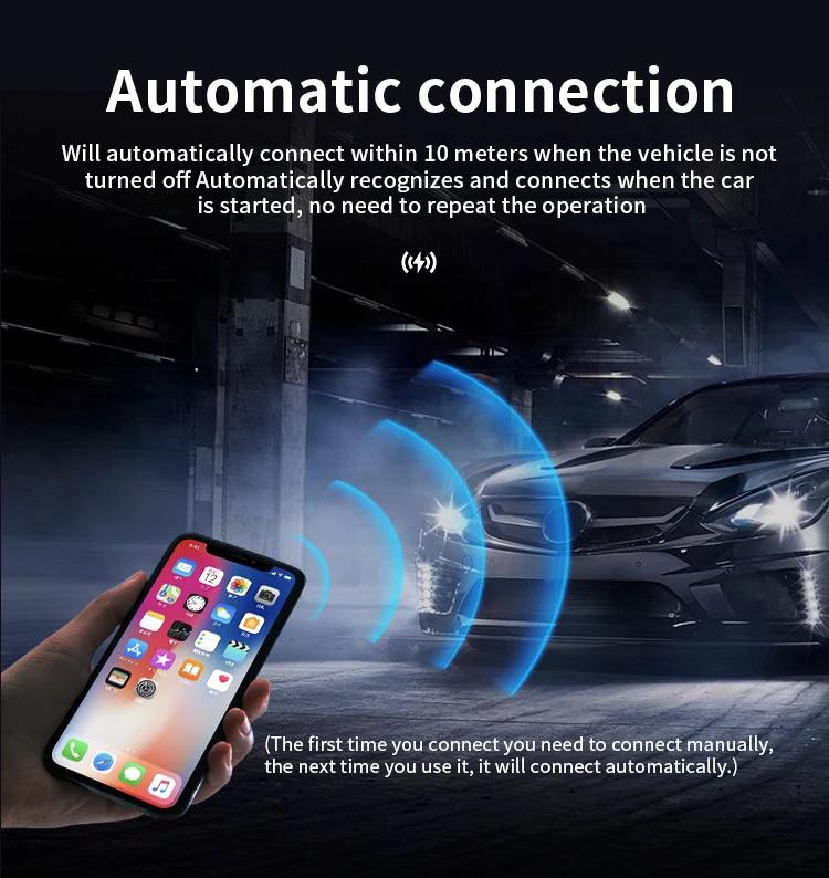 2-in-1 Wireless Adapter for Android Auto & Apple CarPlay, Plug & Play, Wi-Fi 6, Bluetooth 5.2, Compatible with iPhone 6+ / Android 11+, Includes USB-A/Type-C
