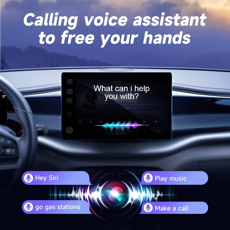 2-in-1 Wireless Adapter for Android Auto & Apple CarPlay, Plug & Play, Wi-Fi 6, Bluetooth 5.2, Compatible with iPhone 6+ / Android 11+, Includes USB-A/Type-C